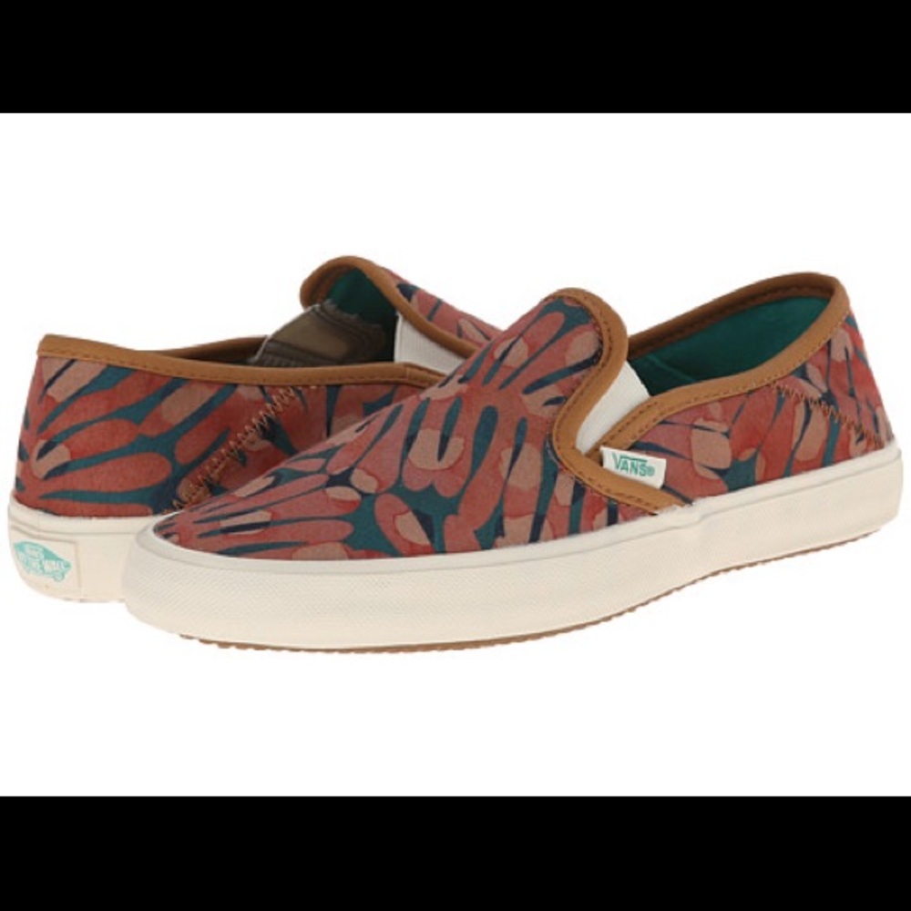 Vans x Seea limited edition floral print slip ons